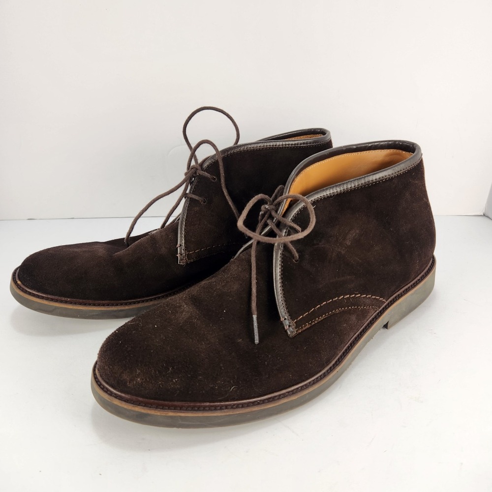 Peter Millar Men's 9.5 Brown Suede Chukka Boots Lace Up Casual Dress Shoes